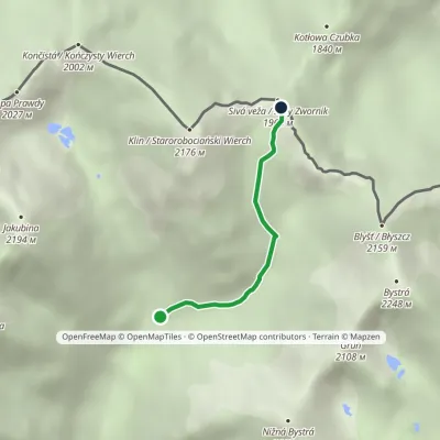 Rozdroże pod Klinem – Gáborovo sedlo