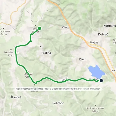 Ružiná, ATC – Tuhár – Bralce – Byłe schronisko pod Jaworem