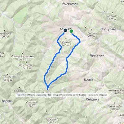 Kosmach village – Mount Hrehit – Kosmach village
