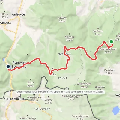 Šiatorská Bukovinka – Mačacia – Obručná – Pohanský hrad