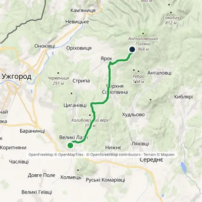 Plotenia Trail: Velyki Lazy village – Mount Dil Yarotskyi