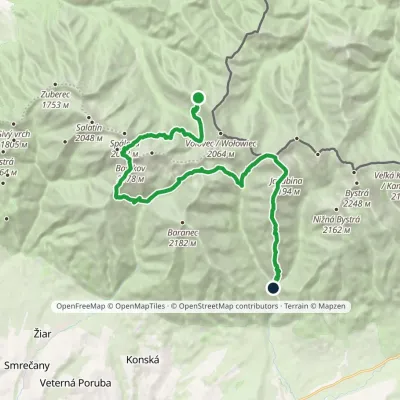 Sedlo Zábrať – Junction of Jamnická and Račková Valleys