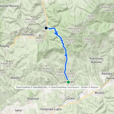 Turnoff to Korytnica – Hiadeľ