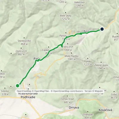 Junction to Pača – Úhorná Reservoir