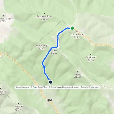Trakt Jadwigi: góra Ciuchów Wierch – Turków (WeloBeskidy)