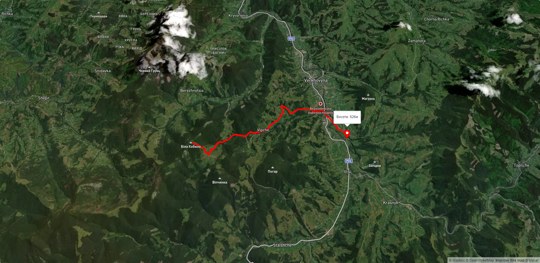 г. Біла Кобила – смт. Верховина