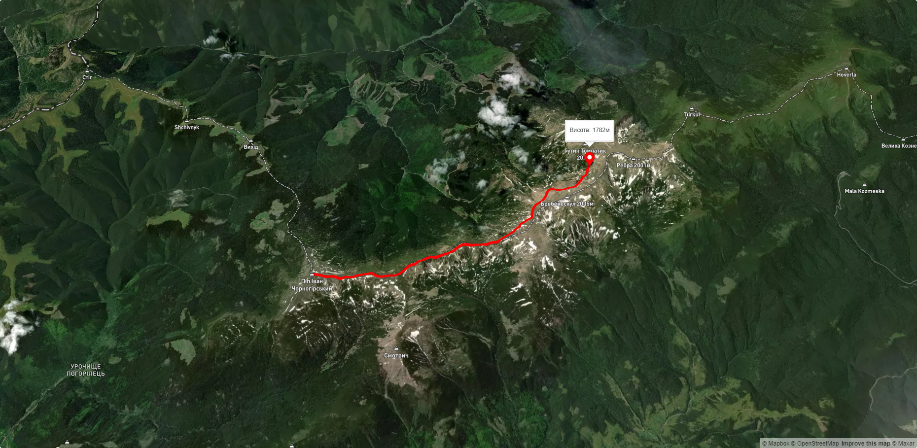 г. Піп Іван Чорногірський - оз. Бребенескул