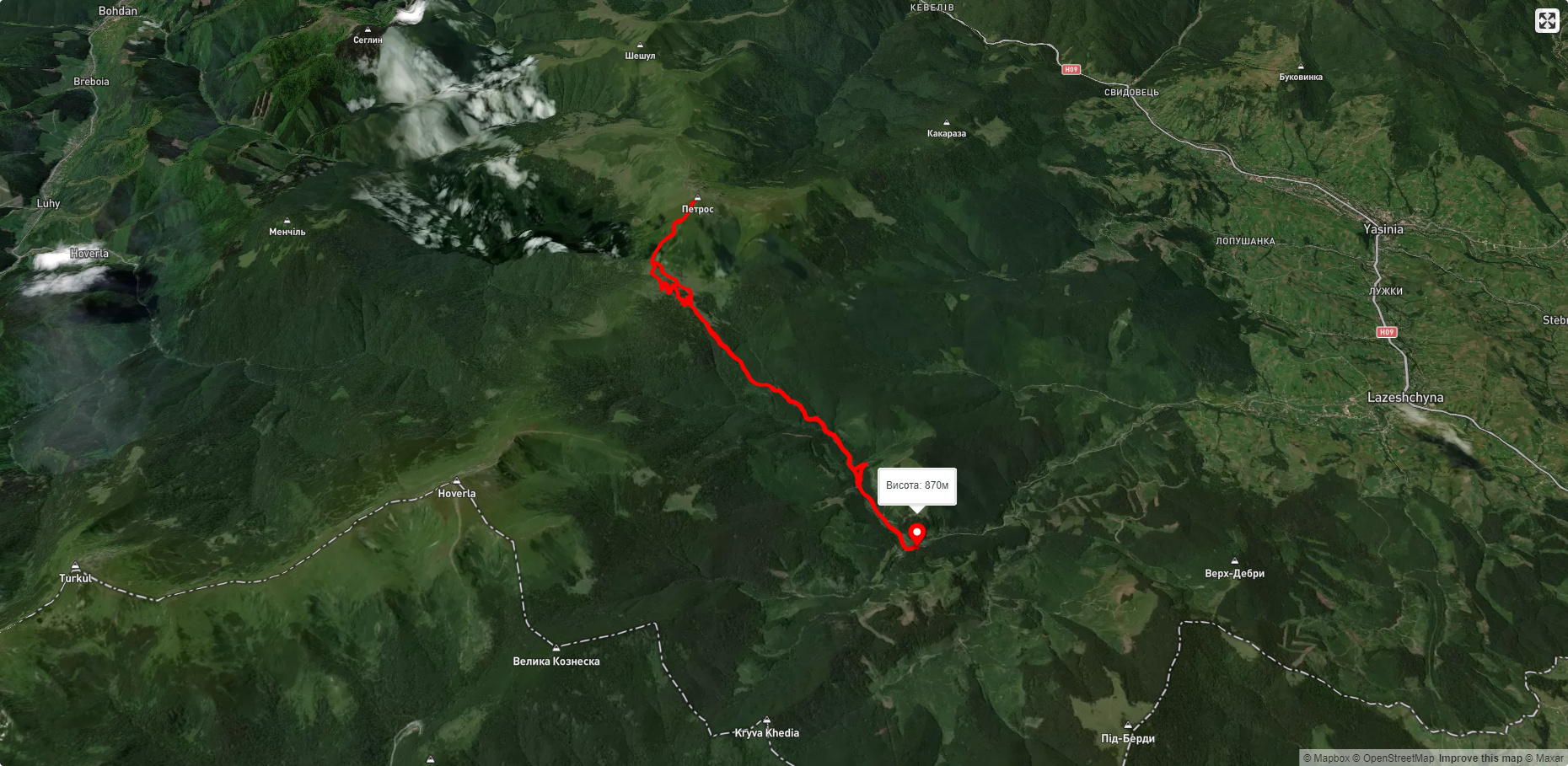 Козьмещик, через пол. Головчеська од г. Петрос