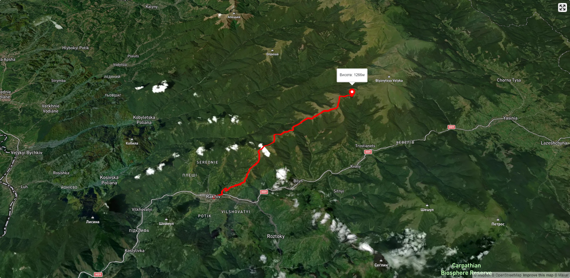 м. Рахів – г. Близниця