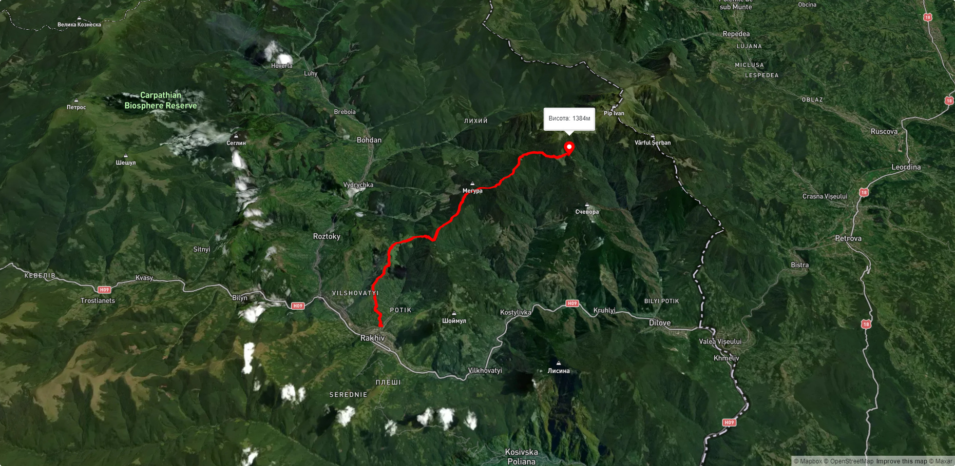 м. Рахів - пол. Берлебашка