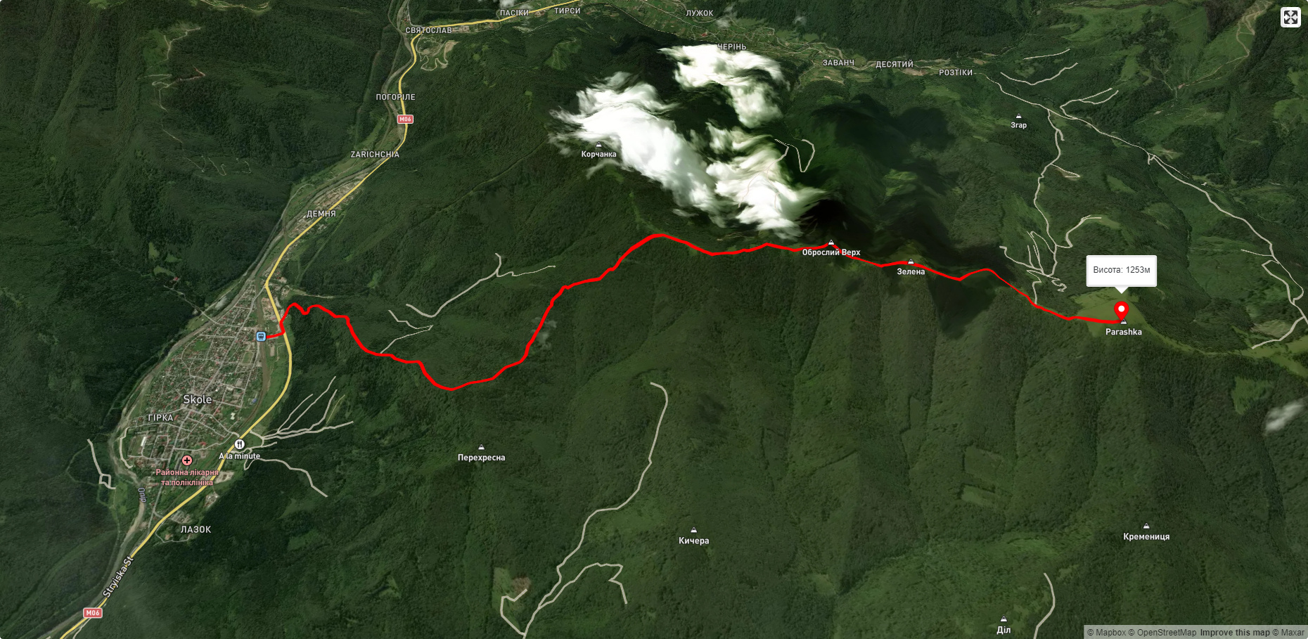 м. Сколе – г. Парашка