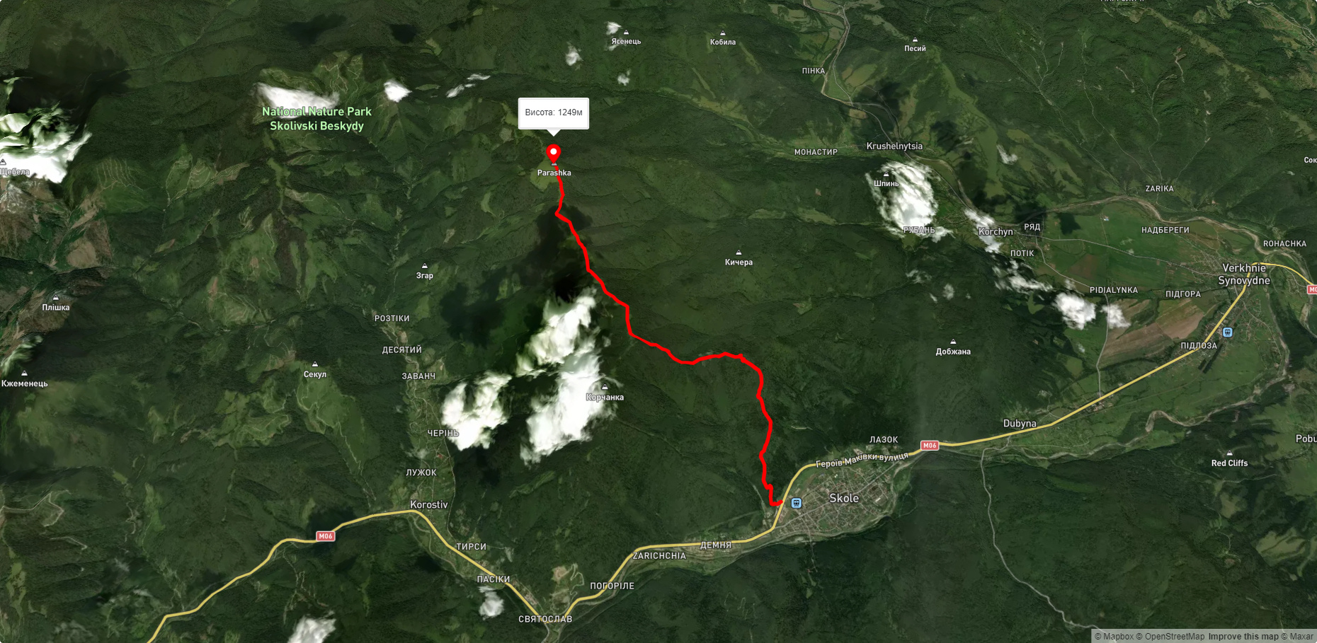 м. Сколе – г. Парашка