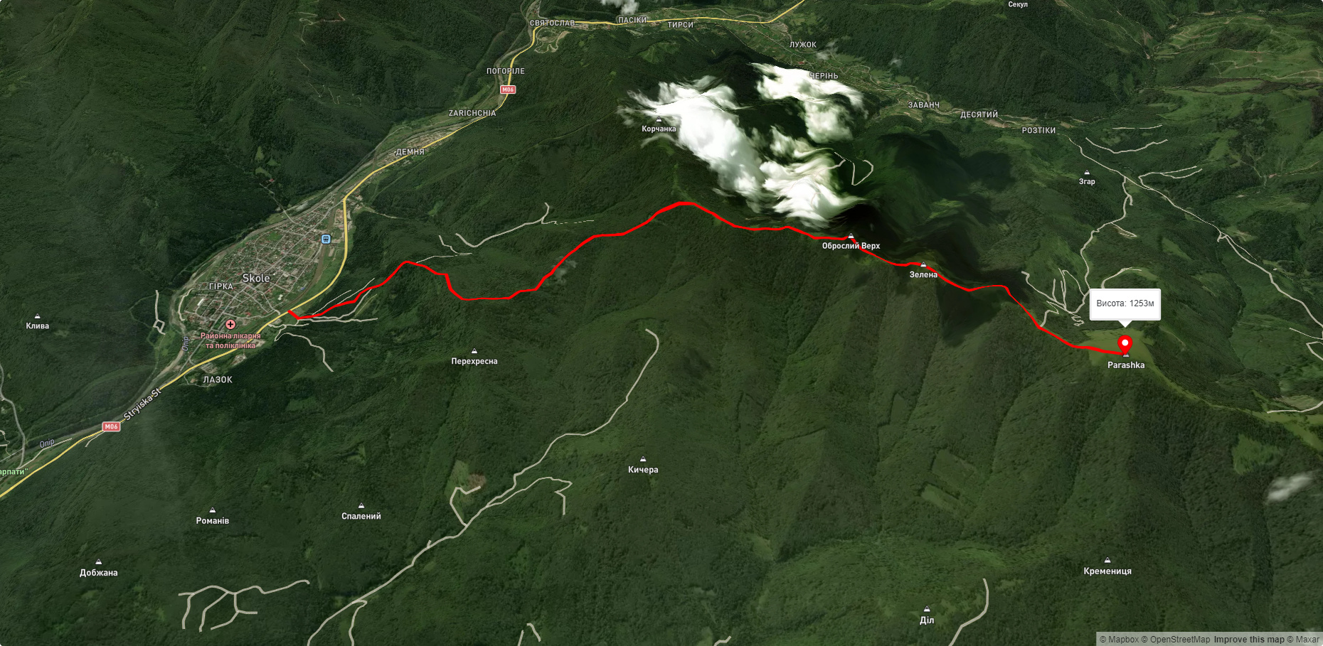 м. Сколе – г. Парашка