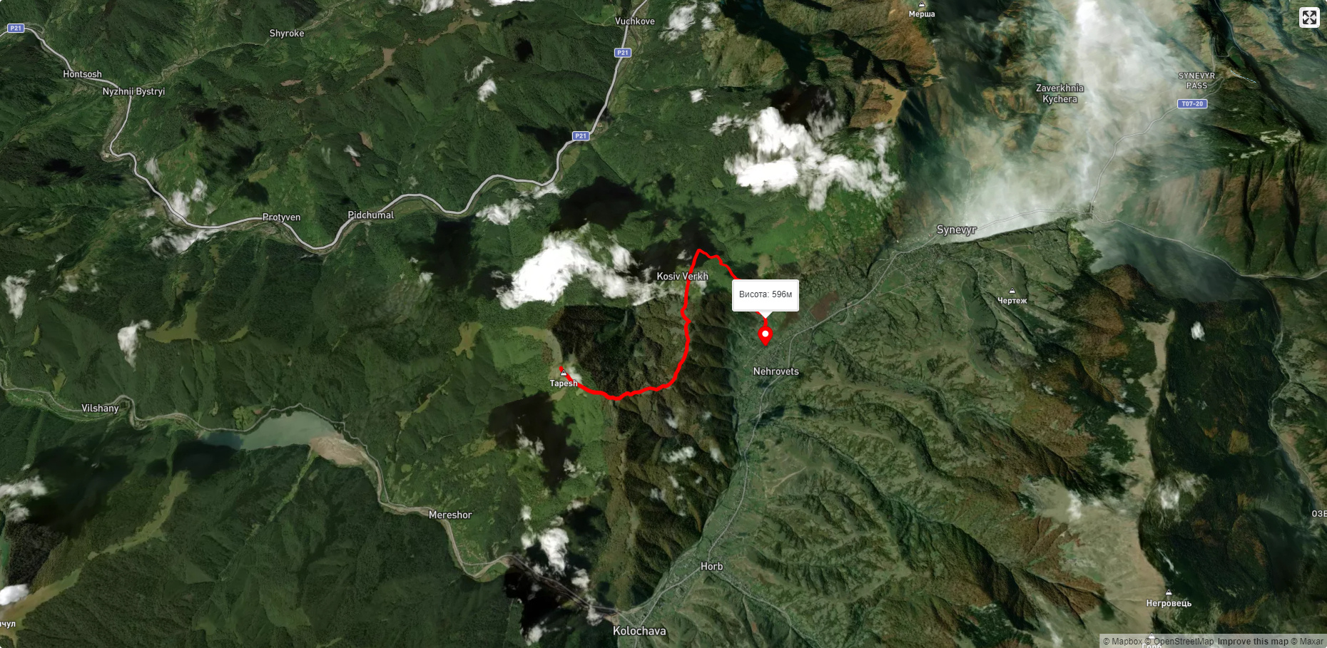 Негровець - Косів Верх - Тапеш