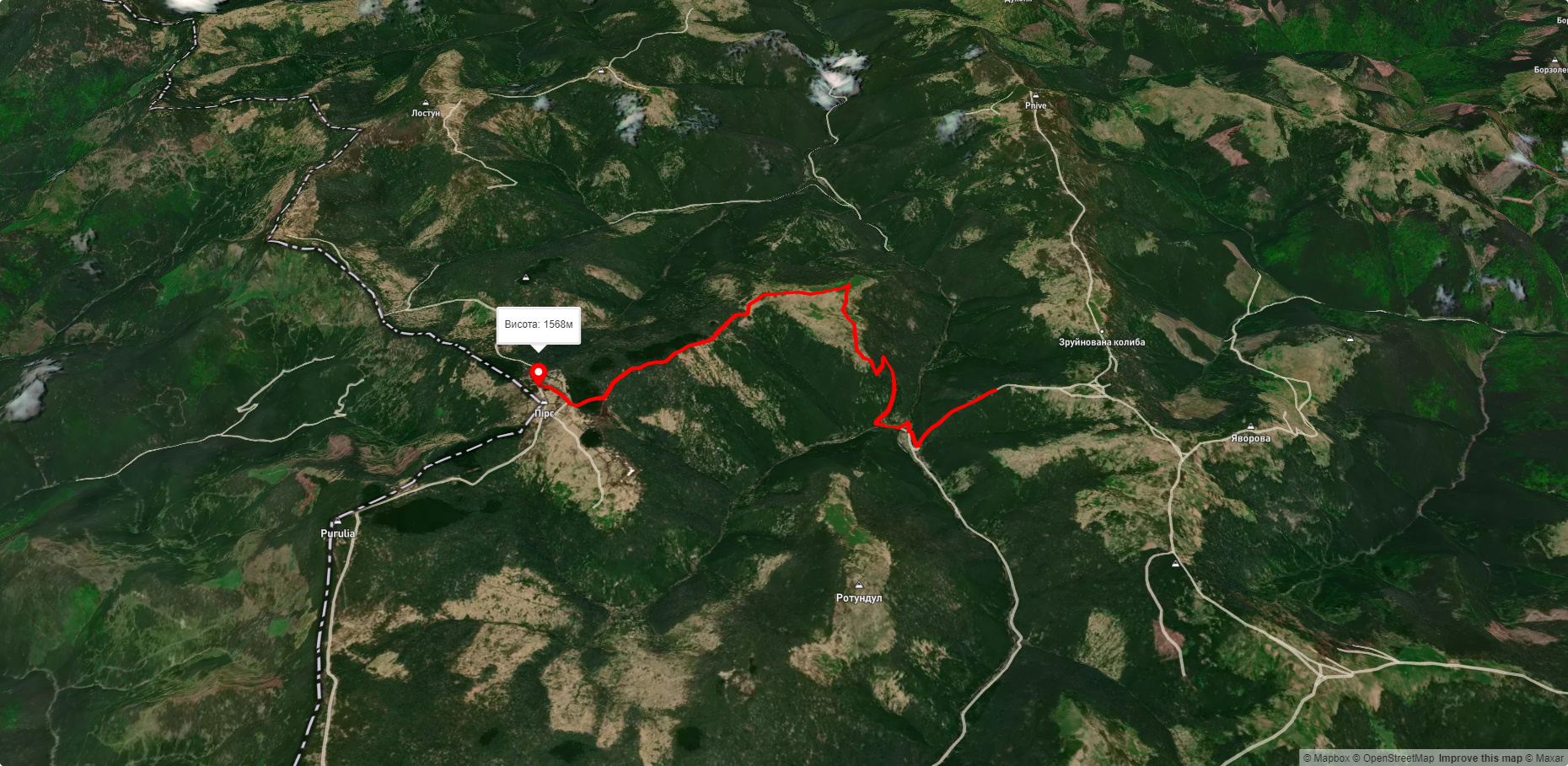 Пірє - Черемош - Пауківка