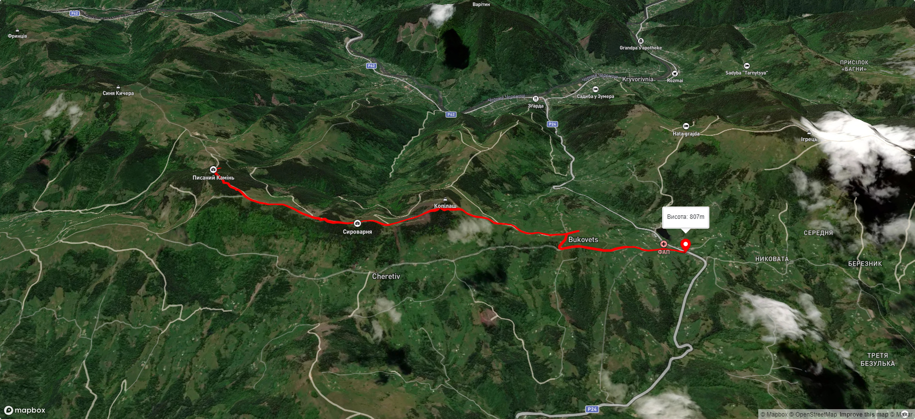 Писаний Камінь – с. Буковець