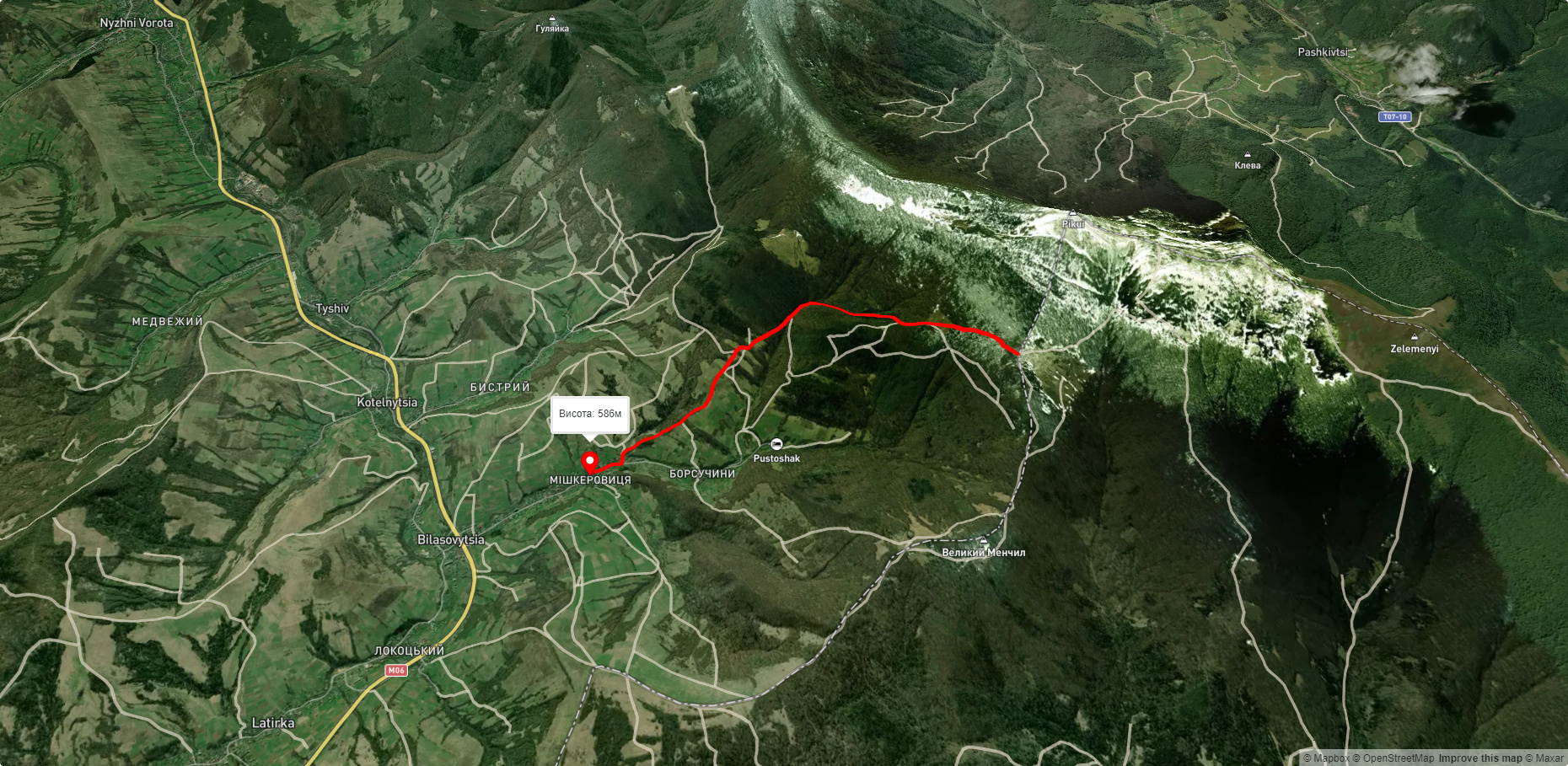 с. Біласовиця - г. Кошарище