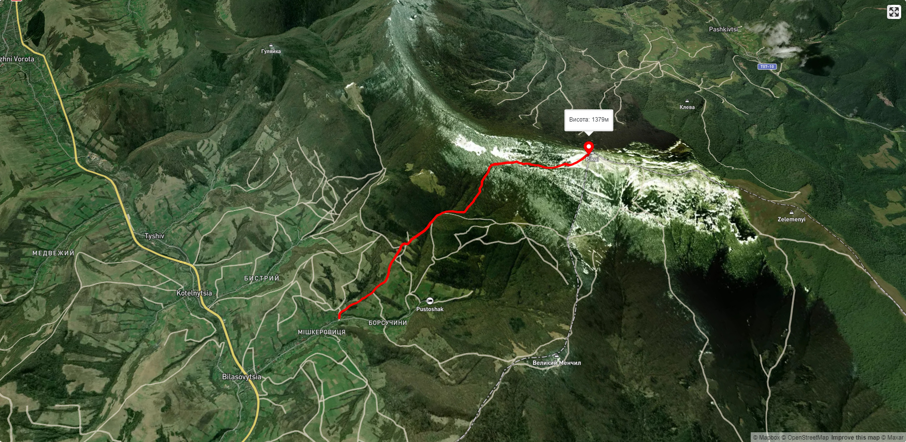 с. Біласовиця - г. Пікуй