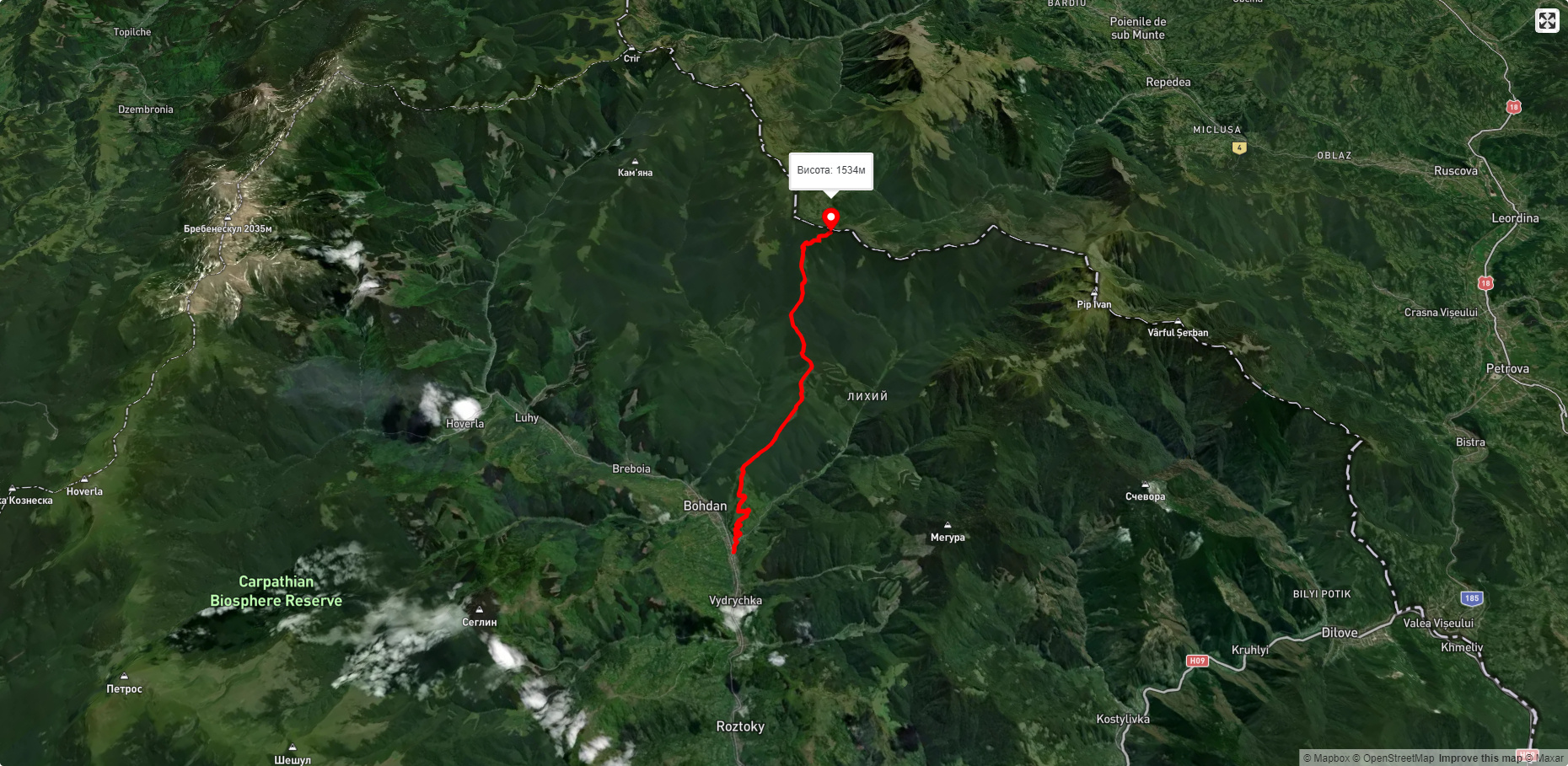 с. Богдан - пол. Довга