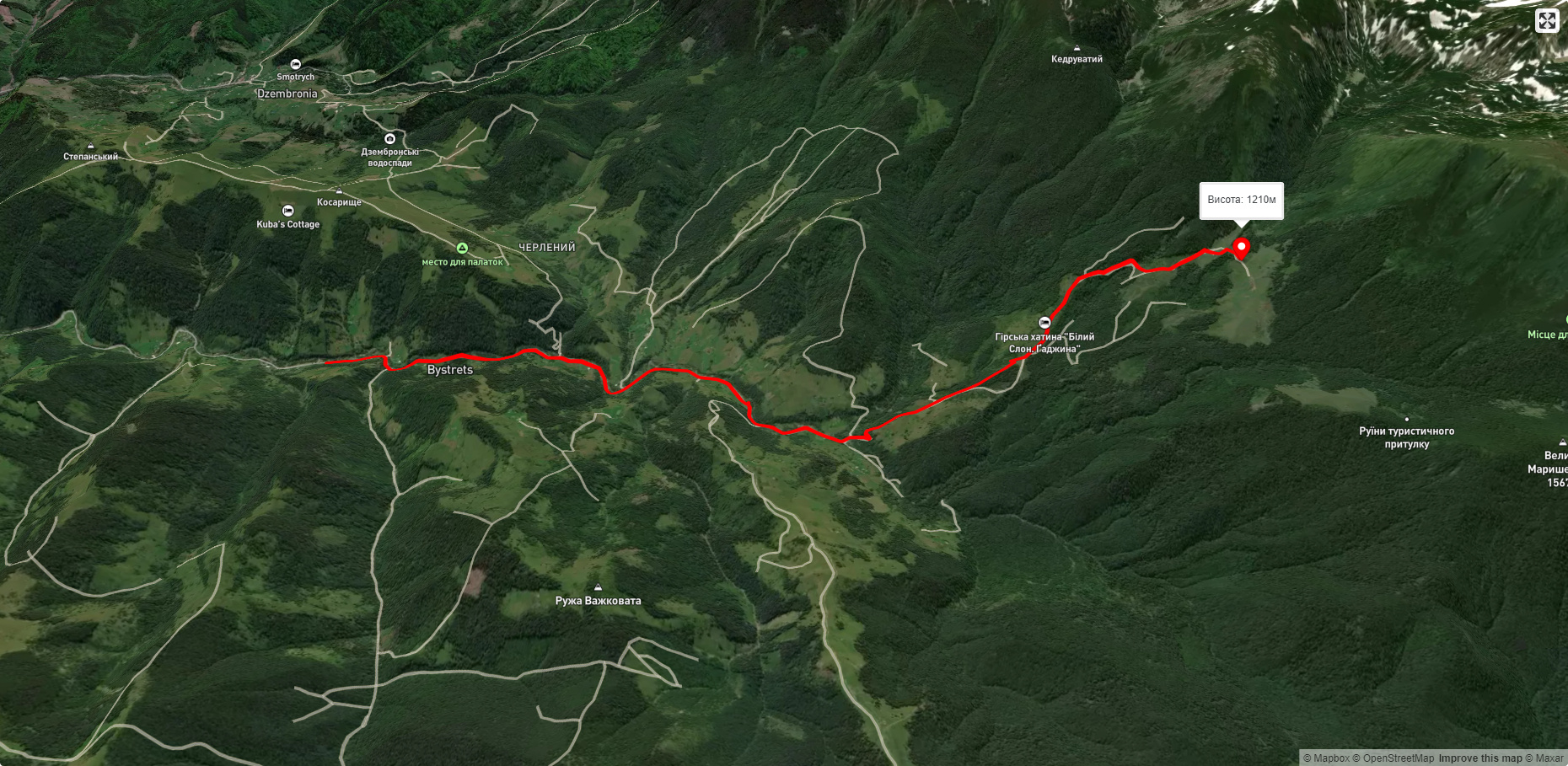 с. Бистрець – пол. Гаджина