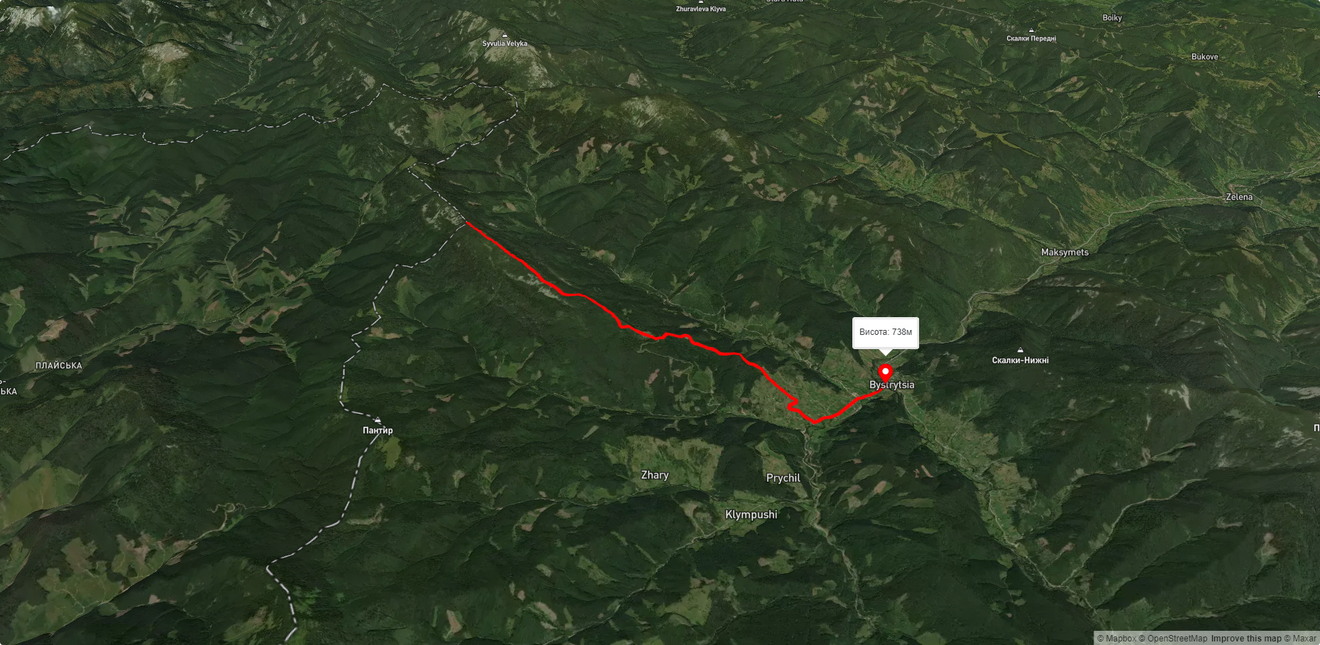 с. Бистриця - хр. Тавпиширка