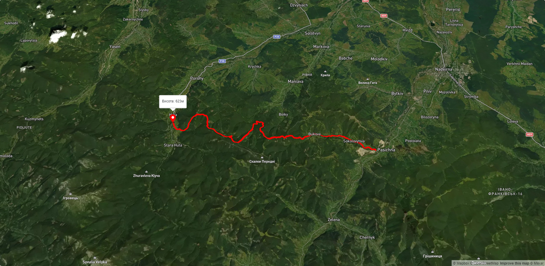 с. Гута - с. Пасічна