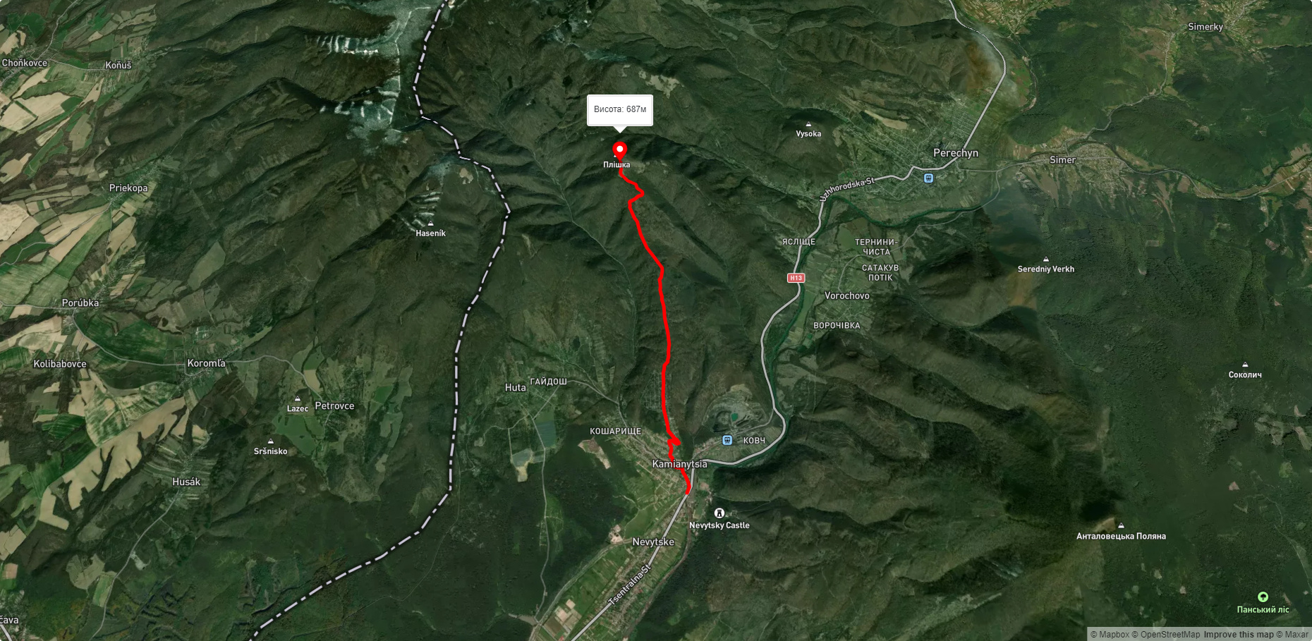 с. Кам'яниця – г. Плішка