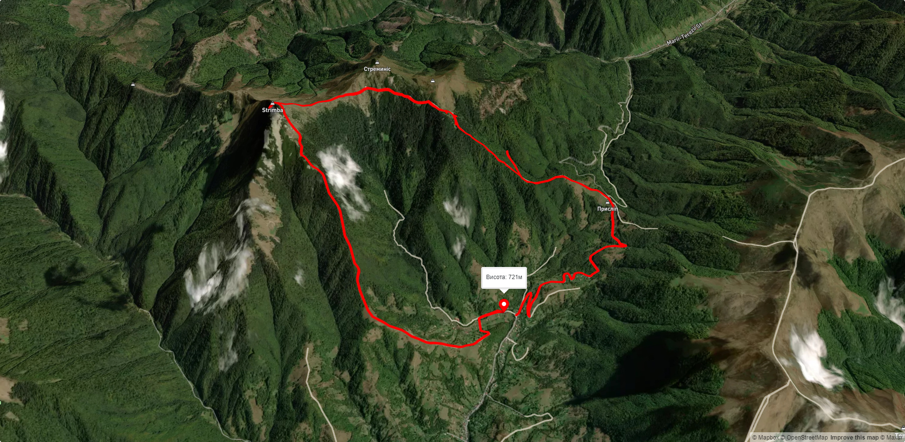 с. Колочава – г. Стримба – с. Колочава