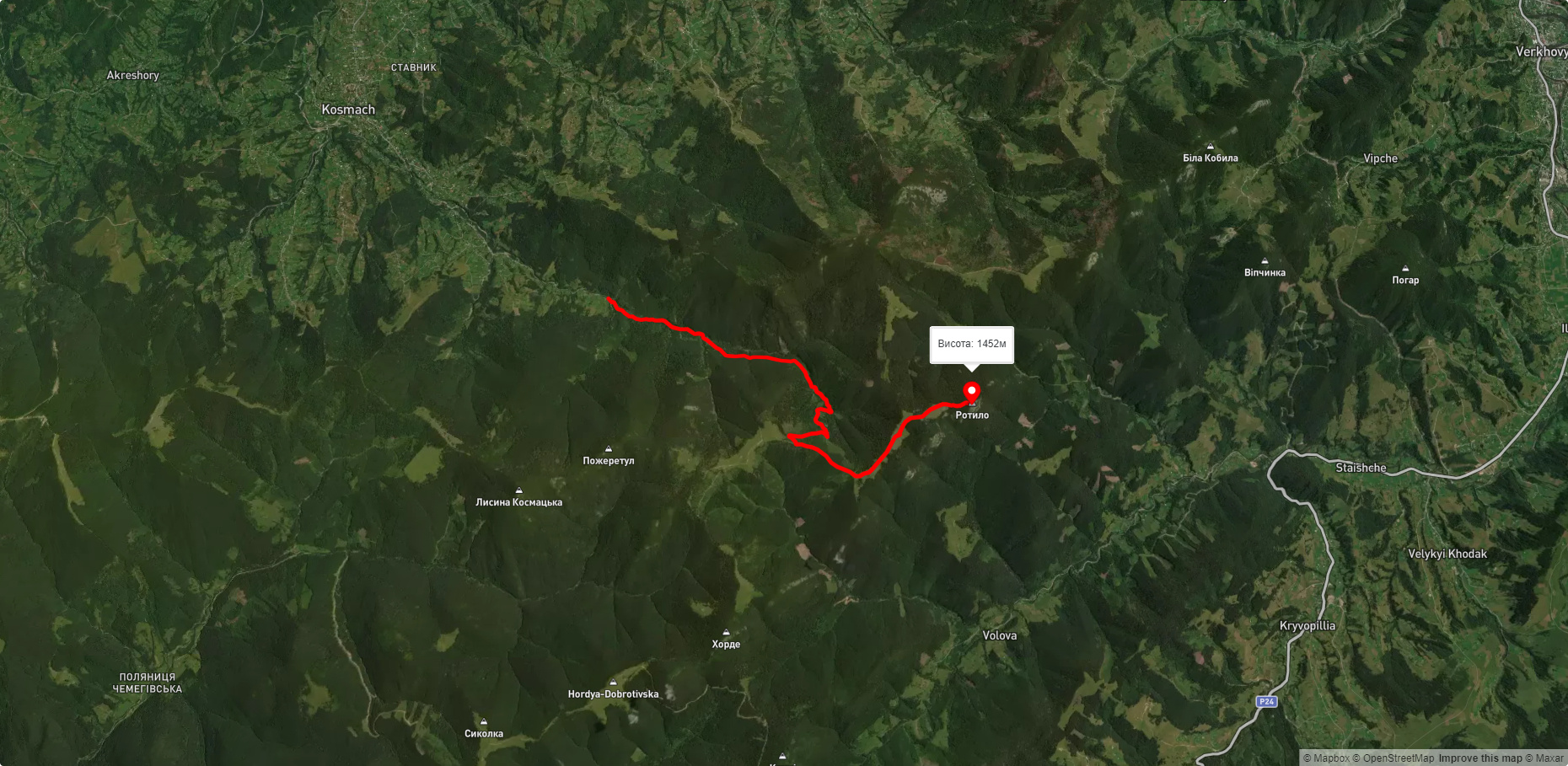 с. Космач – г. Ротило