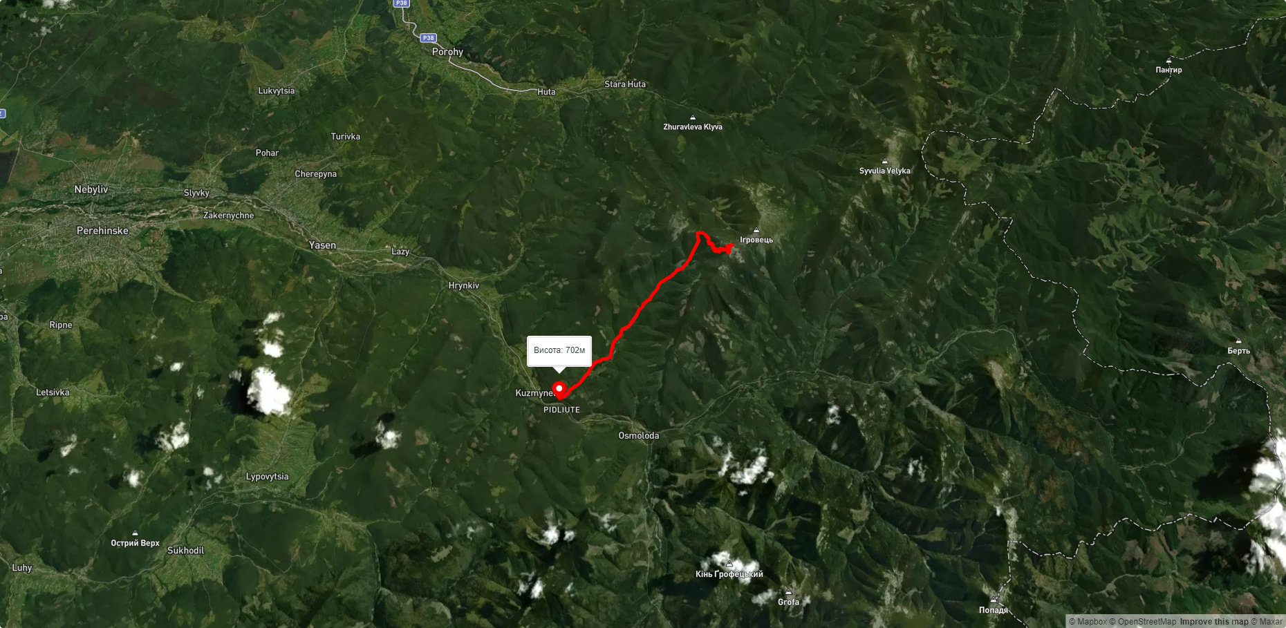 с. Кузьминець - г. Висока