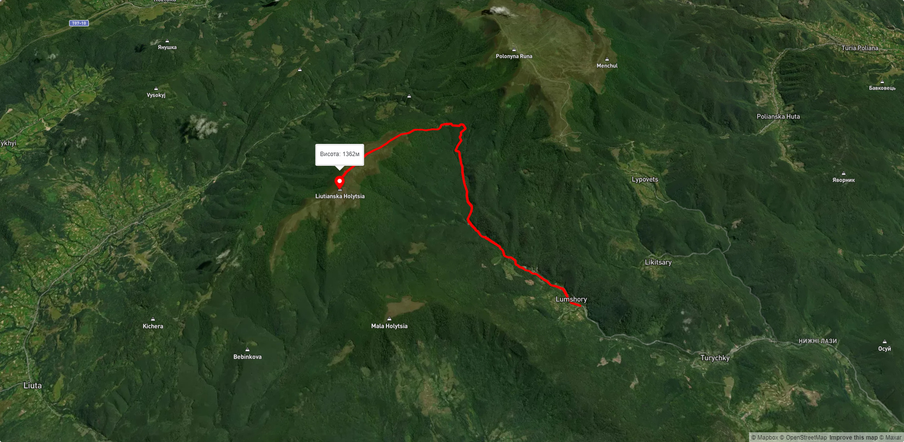 с. Лумшори – г. Лютянська Голиця