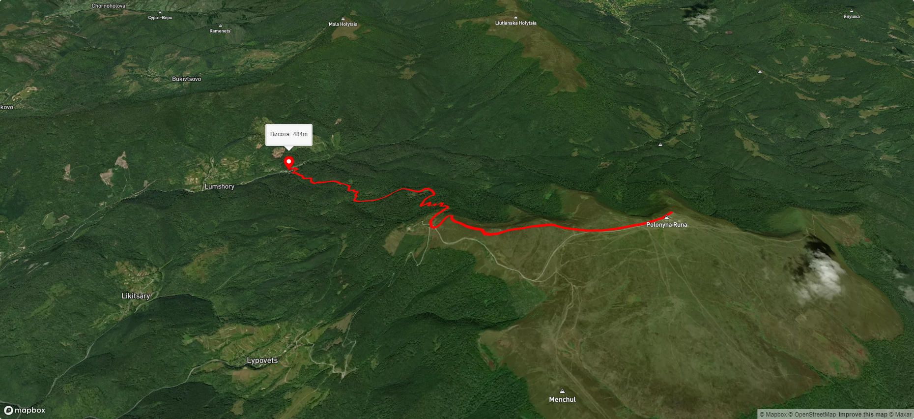 с. Лумшори – Полонина Руна