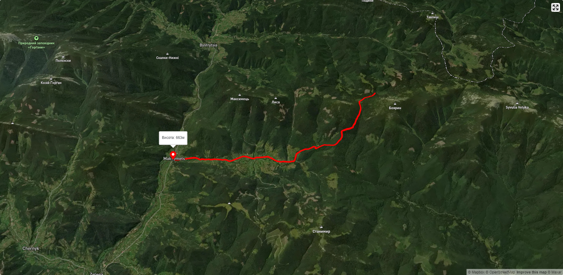 с. Максимець - пол. Стремена