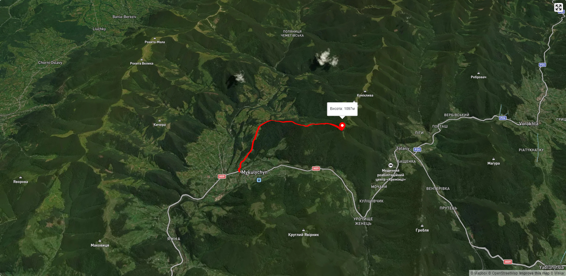 с. Микуличин - г. Ягідна 