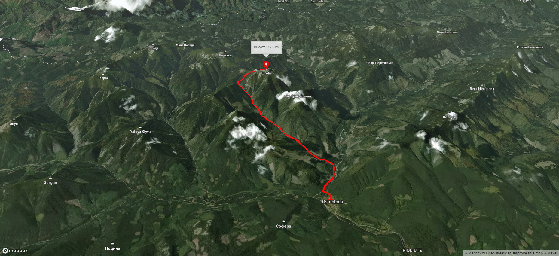 с. Осмолода – г. Грофа