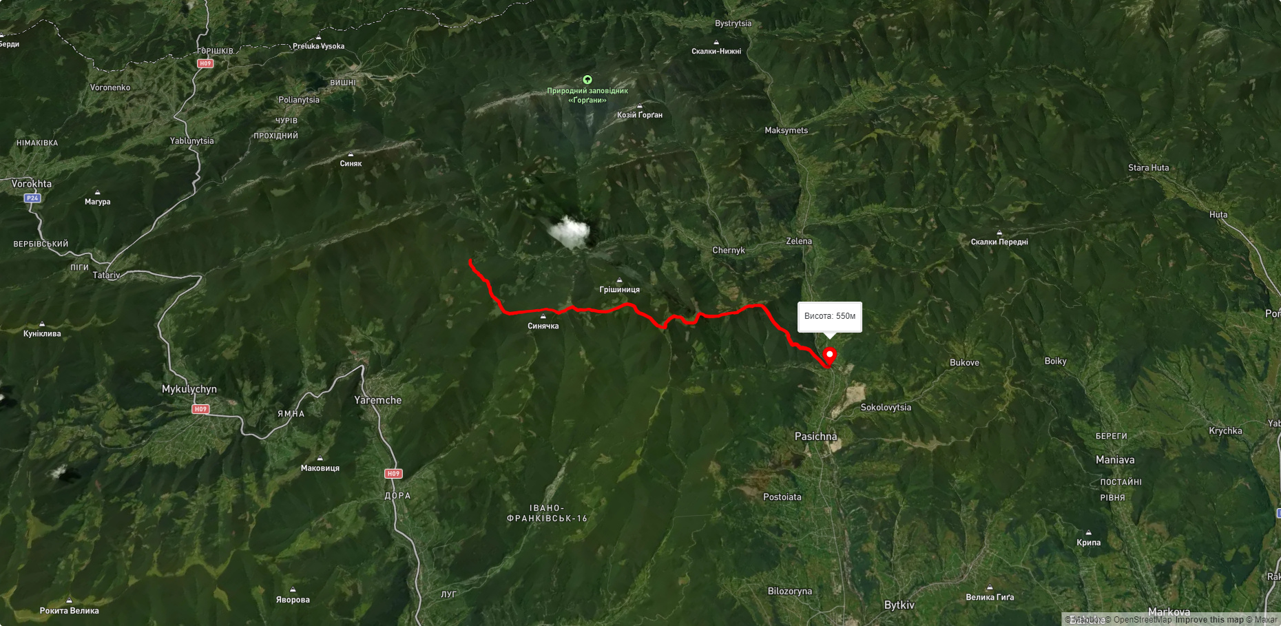 с. Пасічна - пер. Переслоп