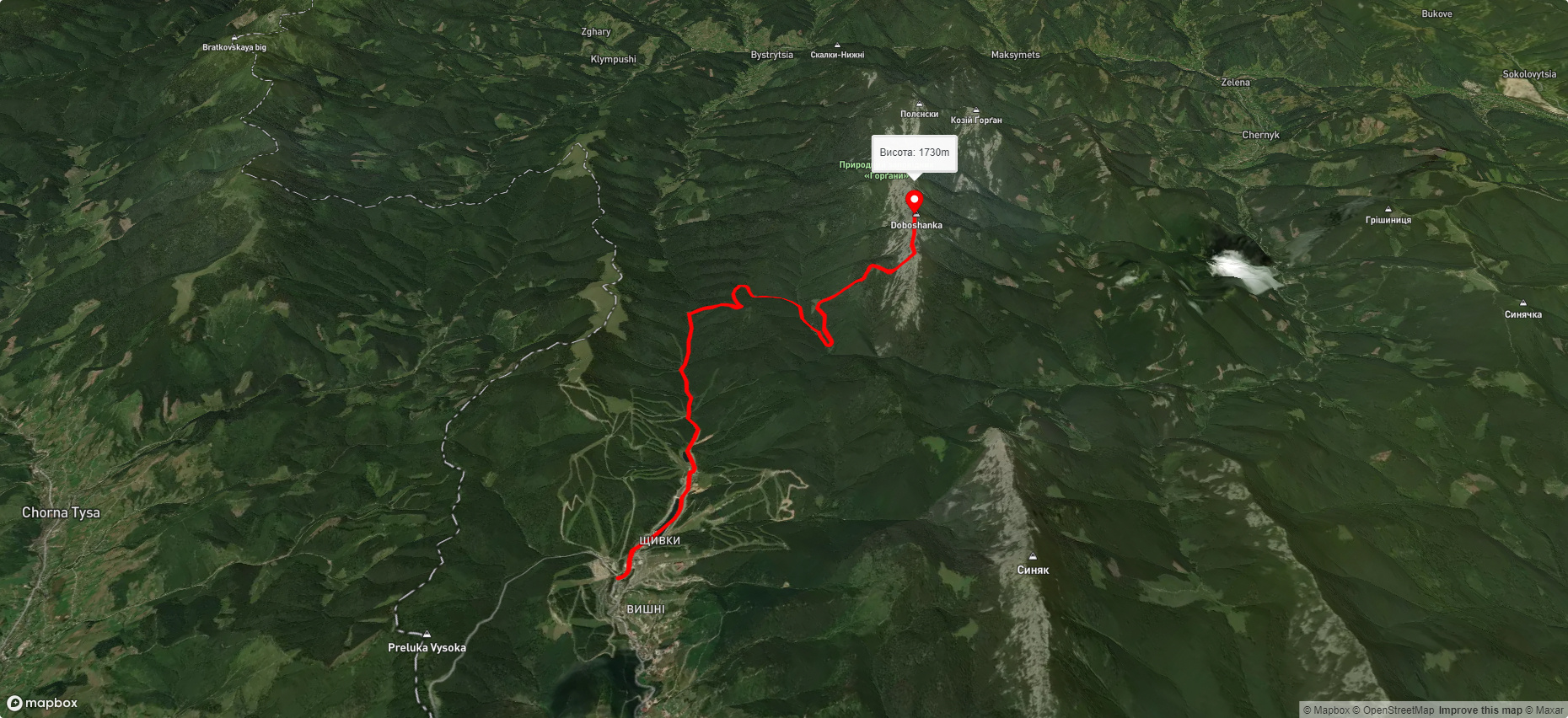 с. Поляниця – г. Довбушанка