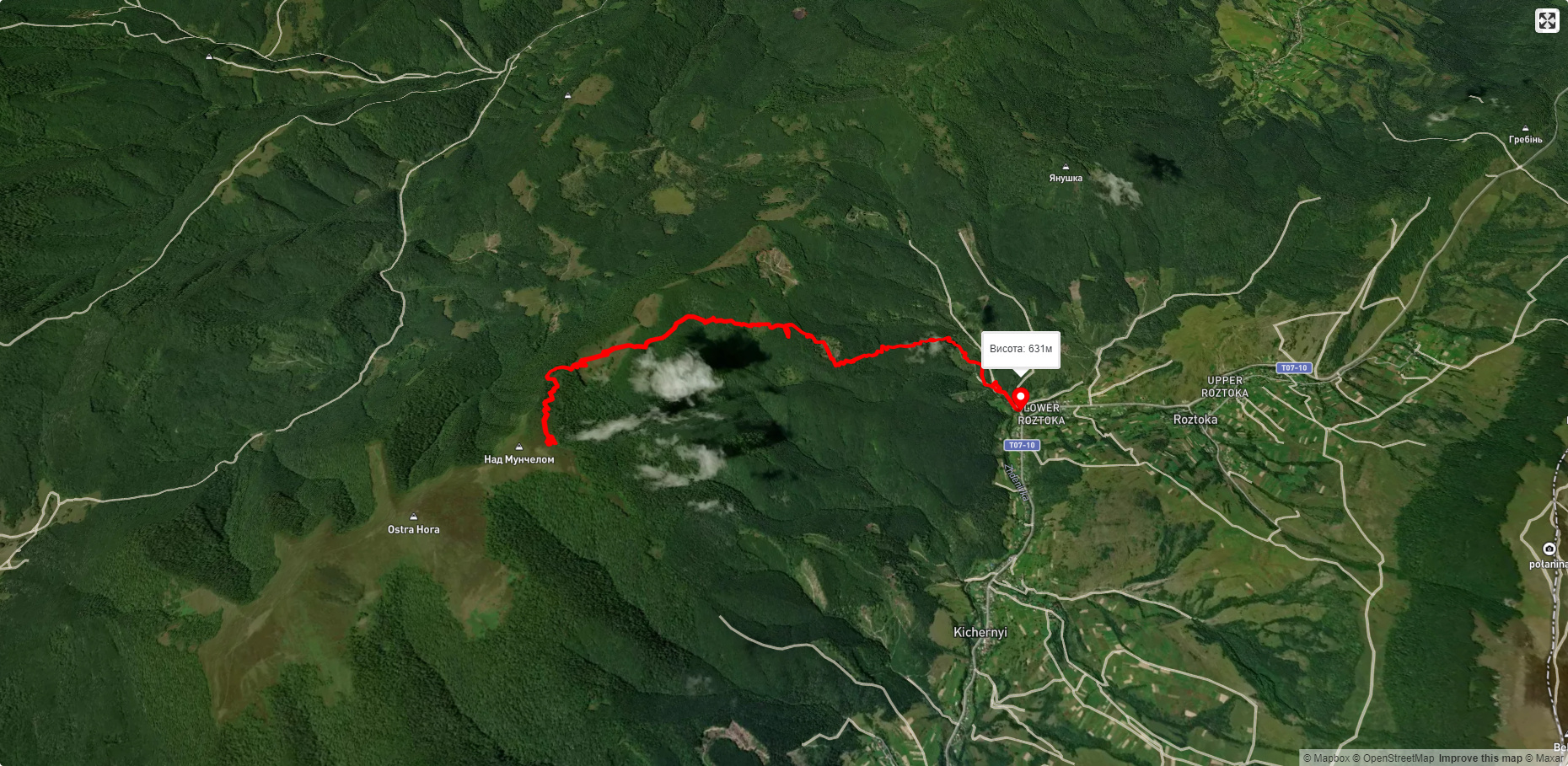 с. Розтока – г. Гостра