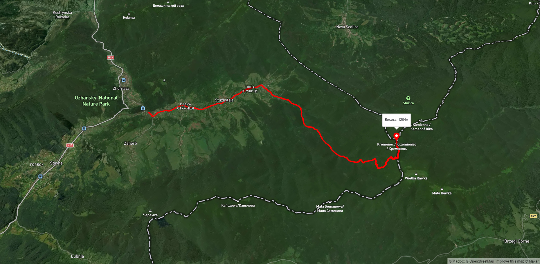с. Стужиця – г. Кременець