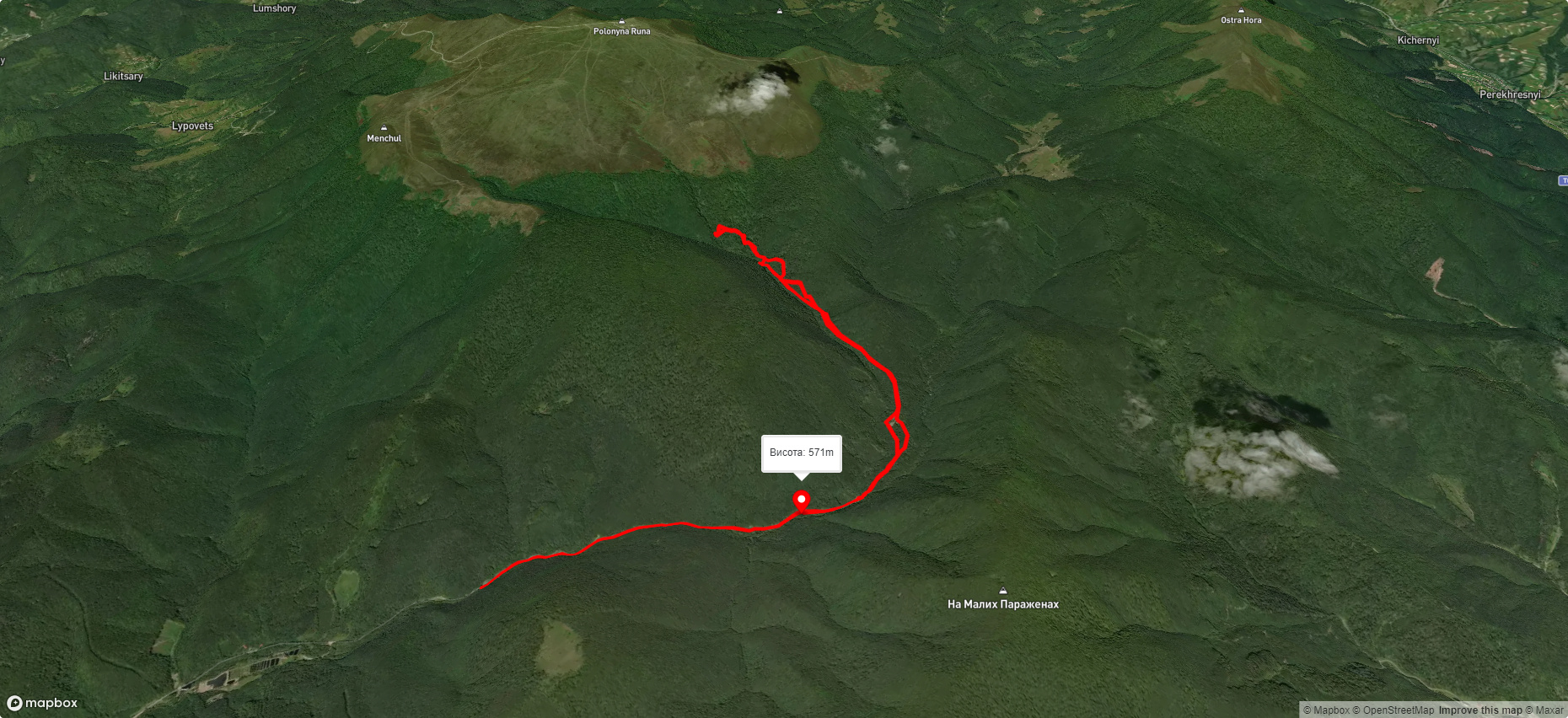 с. Тур'я Поляна – вдсп. Воєводин – с. Тур'я Поляна