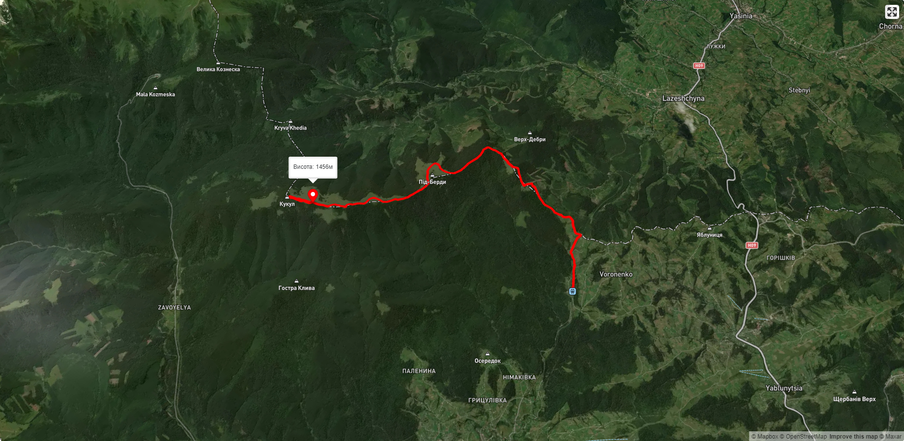 с. Вороненко - – г. Кукул