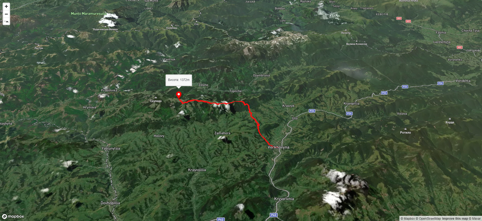 смт. Верховина – г. Скупова