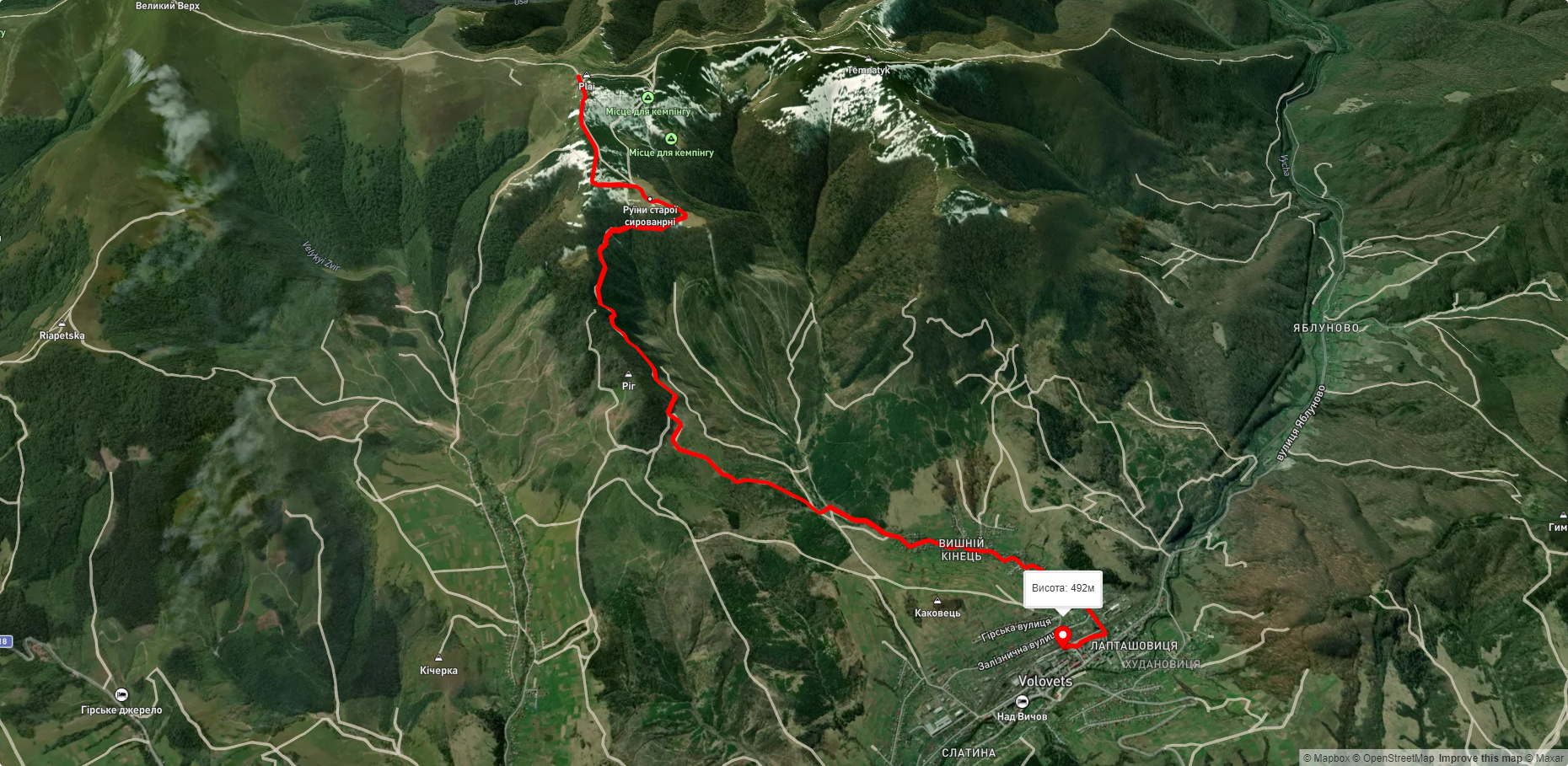 смт. Воловець – г. Плай