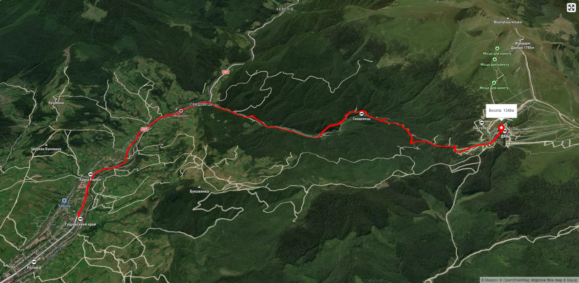 смт. Ясіня – Драгобрат