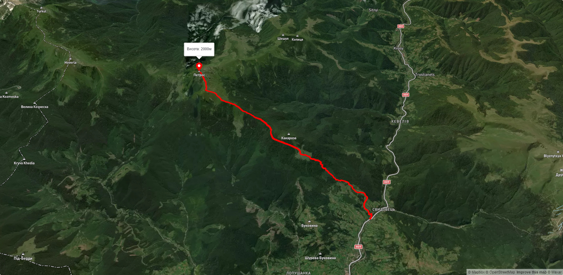 смт. Ясіня - г. Петрос