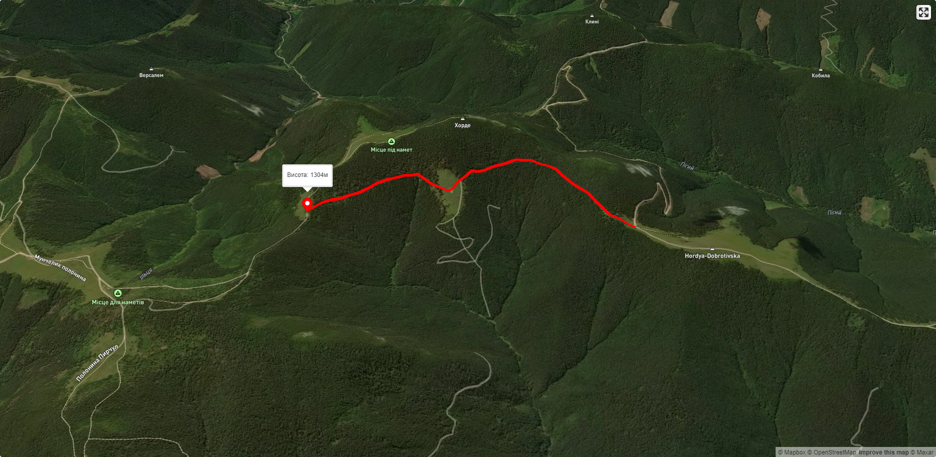 Траверс г. Гордя зелений