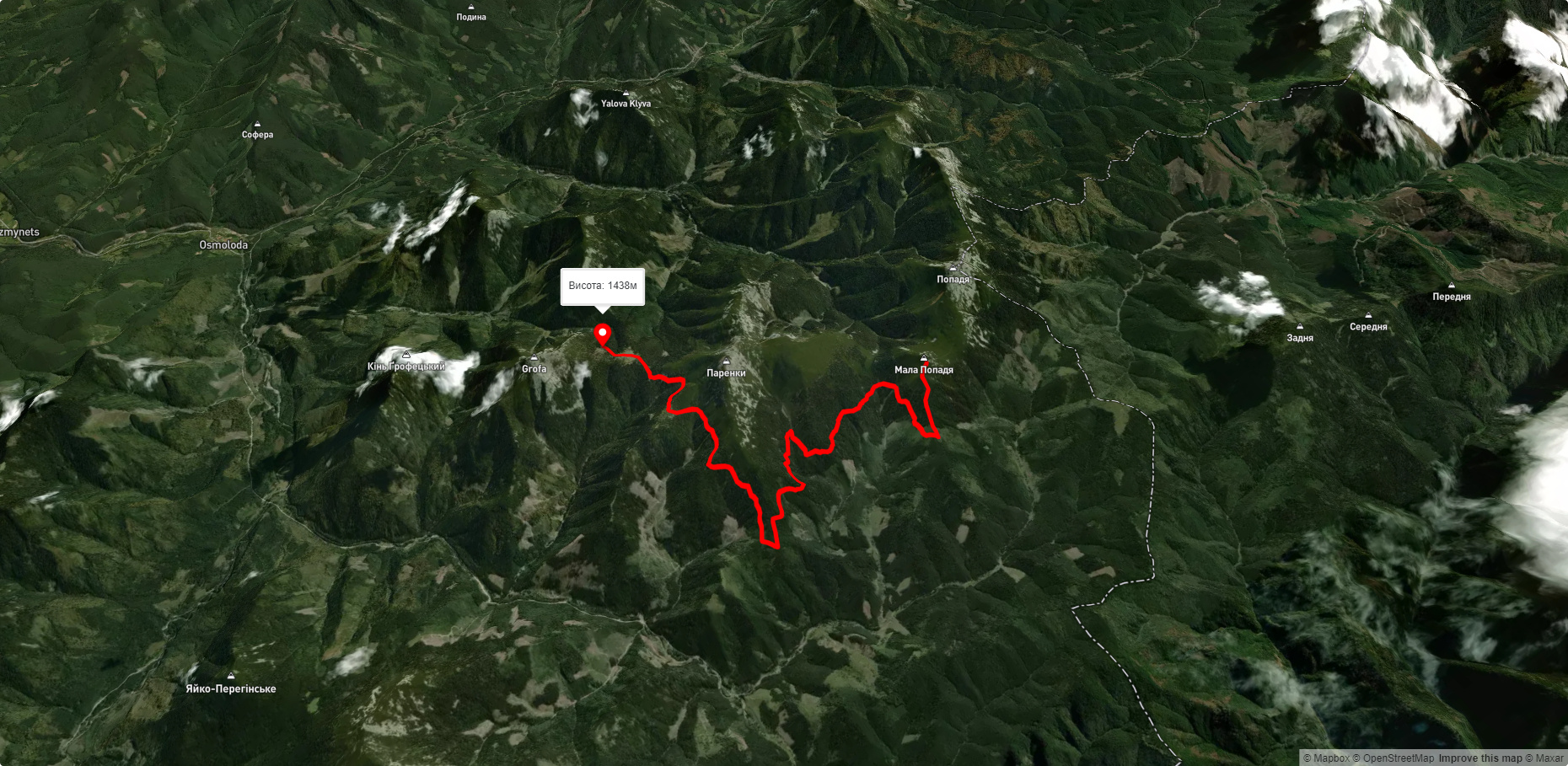 Траверс Паренків (жовтий маршрут)